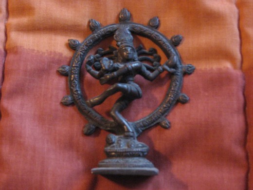 Shiva dancing in his circle of fire.