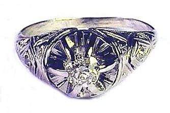 20 pt. OEC Diamond Solitaire/18k Ring, c.1920