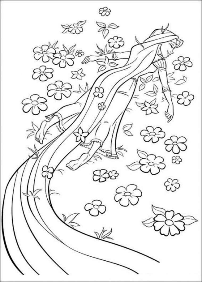 The Best Disney Tangled Rapunzel Coloring Pages | HubPages