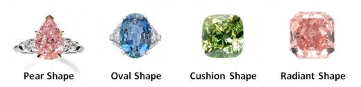 Common Shapes of Fancy Colored Diamonds 