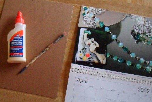Re-purpose an old calender full of pretty pictures