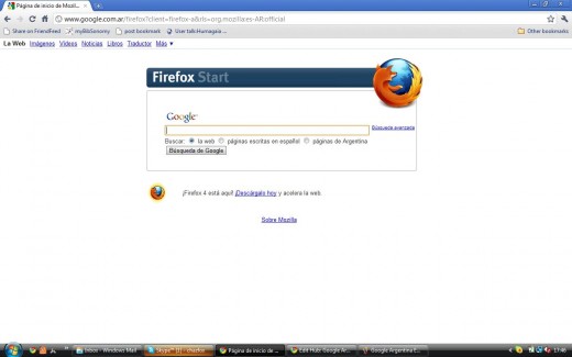 Google AR (Firefox version) in Spanish