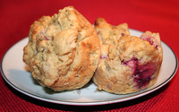 Raspberry Biscuit Muffins