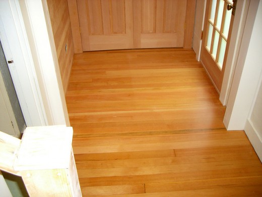 Fir wood flooring.