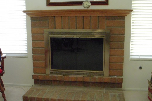 Our fireplace, after a DIY update