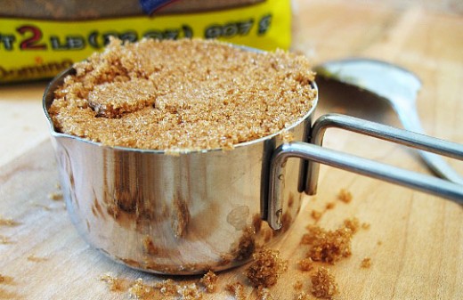 pack the brown sugar with the back of a spoon