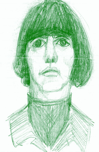 Ringo Starr (Richard Starkey) as he appeared on the cover of the album Rubber Soul ca. 1965.