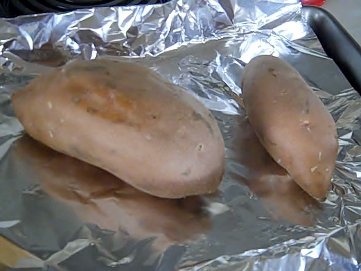 Bake sweet potatoes at 35 degrees
