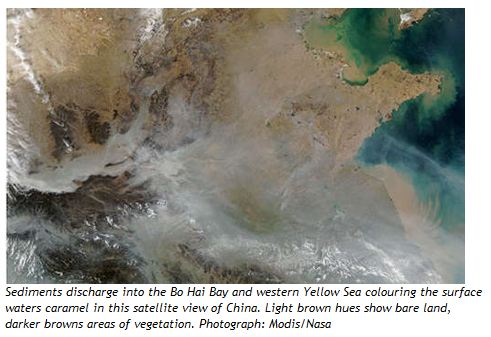 A view of southern China by satellite. 