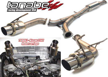 The Tanaba Concept G exhaust for the 350z features excellent ground clearance.