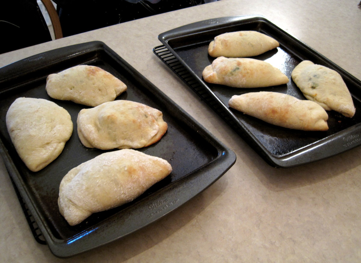 The calzones are ready to eat. Enjoy!