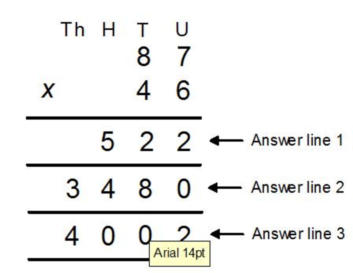Long Multiplication Examples