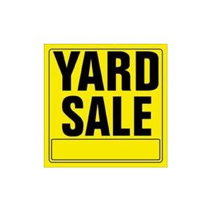 12x12 Yellow and Black Yard Sale Sign