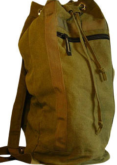 This would be the idea duffle-bag because you can carry it on your back or hand carry your survival supplies.  