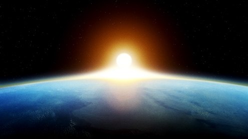 Sunrise above the Earth, NASA