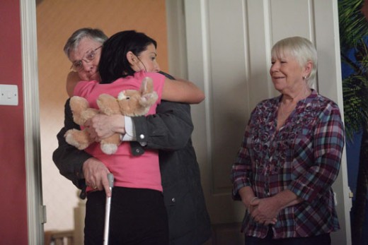 while Kat is comforted by her Dad Charlie