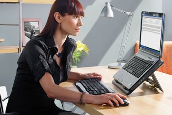 Laptop Stand with Wireless Keyboard and Mouse