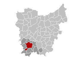Map location of Oudenaarde, East Flanders, Belgium