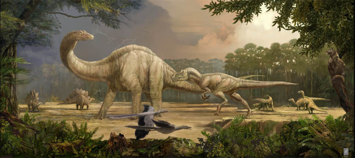 Jurassic mural stands two stories tall and 60ft long 
