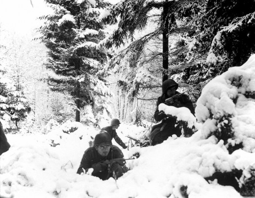 U.S. Soldiers during the Battle of the Bulge.