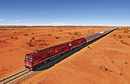 The Ghan..a safe and exciting way to travel the outback. Image from smh.com.au