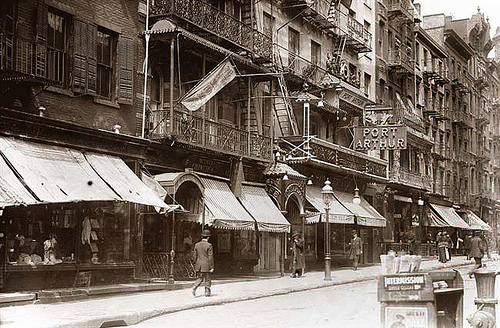 Mott Street in Chinatown NYC early 1900s