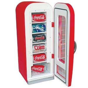 Retro Coca-Cola 10-Can-Capacity Vending Fridge