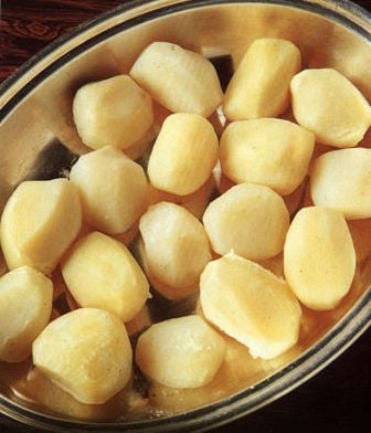 plain, boiled potatoes