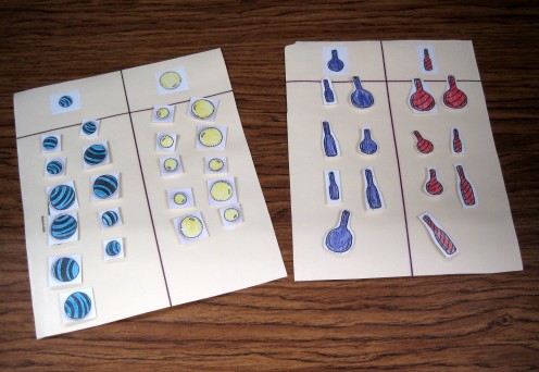 These photos both show materials that I used for collecting Alternate Assessment data.