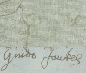 See: http://en.wikipedia.org/wiki/File:Guy_fawkes_torture_signatures.jpg