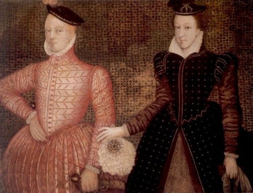 Mary Stuart (Mary Queen of Scots) and James Darnley ~ parents of King James http://en.wikipedia.org/wiki/File:Mary_Stuart_James_Darnley.jpg