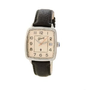 Gibson Watch, Vintage Square White Dial, Canvas Strap