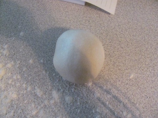 Individual dough ball - how it should look before making into a ring