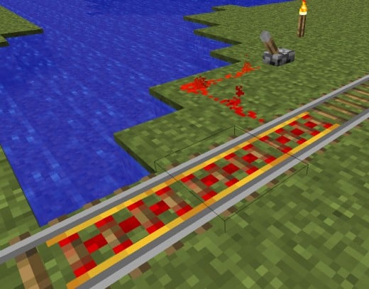 Scroll down for crafting instructions for making powered booster rails for minecarts. 