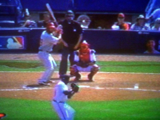 I caught a Braves game on TV today while my wife slept off three straight nights of work.