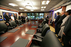 The White House Situation Room provides a setting for Watchdogg.