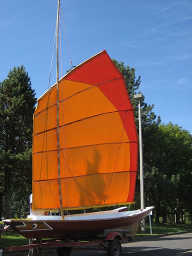 Tari Tari is almost a sampan, and definitely a sailboat. We built her together in 2009.