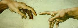 The Hand of God extended to Adam  