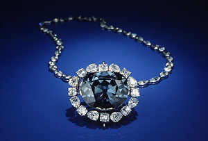 The Hope Diamond in the Cartier setting