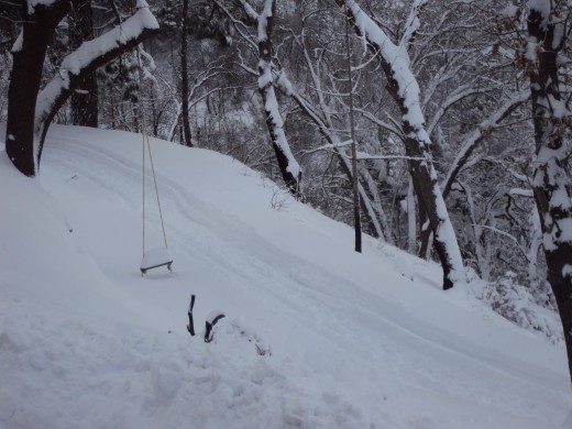 The snowy swing.