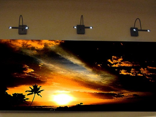 Sunset panoramic artwork on Giclee
