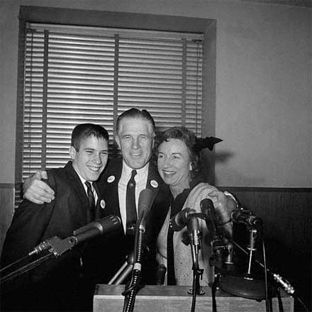 George Romney, pictured here with 14-year-old Mitt, ran for President in 1968, even though he was born in Mexico.