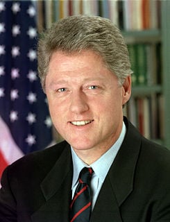 U.S. President Bill Clinton, impeached by the House of Representatives but not convicted in a trial by the U.S. Senate.
