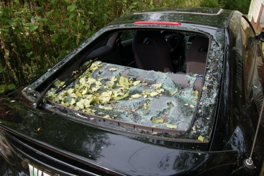 I finally got around to checking out the hail damage on my wife's car.  Not as bad as I feared, but worse than I would've preferred.