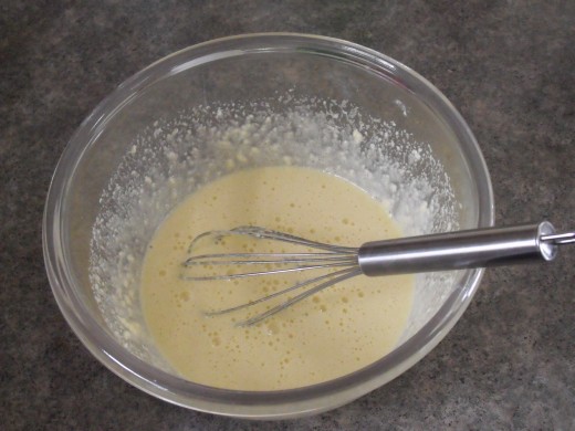 Cream butter, sugar, egg mix until light and creamy.