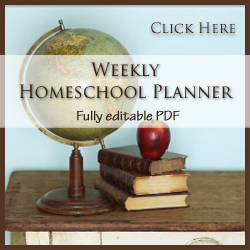 The Weekly Homeschool Planner is fully customizable.