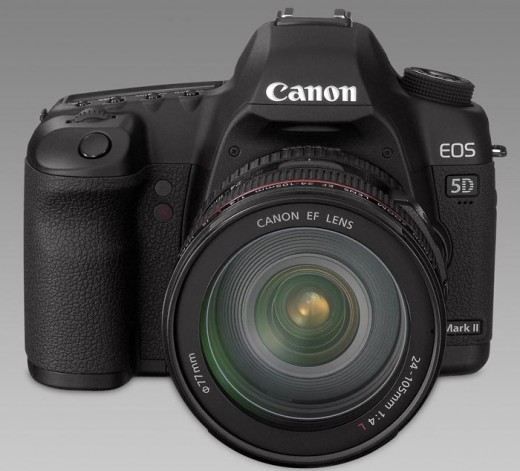 The Canon 5D Mark II is a Full Frame DSLR with Full HD video capture
