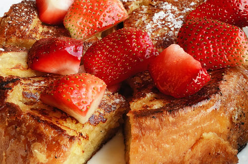 French toast with strawberry