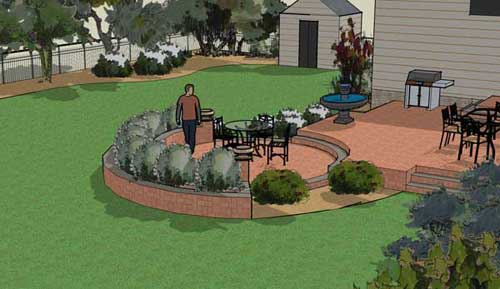 Rendering work from landscape design software