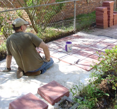 I think it was actually a bicycle tool.  Whatever it was, it's very useful for moving the pavers after I poured sand around them.